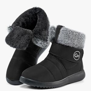 Cozy Black Winter Boots with Faux Fur Lining
